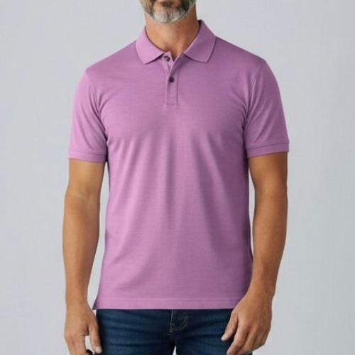 Banana Republic Luxury Touch Polo Shirt Large Purple Lilac 100% Cotton Nwt